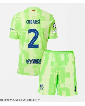 Barcelona Pau Cubarsi #2 Maglia Gara Terza Repliche 2024-25 Bambino